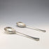 1916 British antique silver plate serving spoon pair